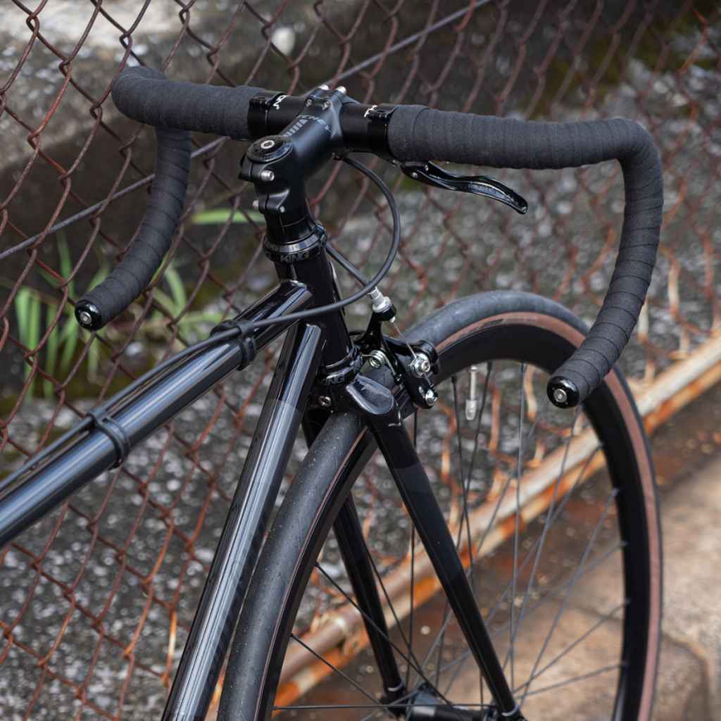 THOMSON* aluminum round road bar (black) - BLUE LUG ONLINE STORE