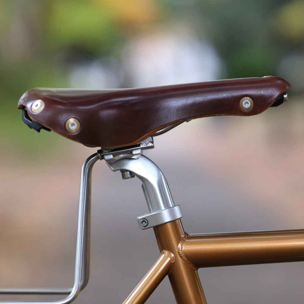 BERTHOUD* aravis leather saddle (brown) - BLUE LUG ONLINE STORE