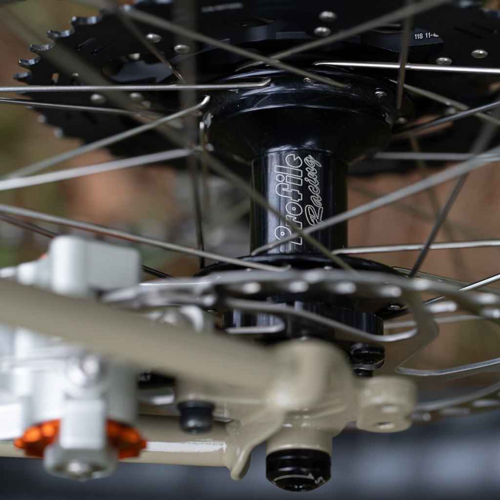 PROFILE RACING* elite BOOST mtb cassette hub (polish) - BLUE LUG