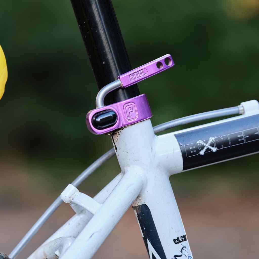 PAUL* quick release seatpost collar (purple) - BLUE LUG