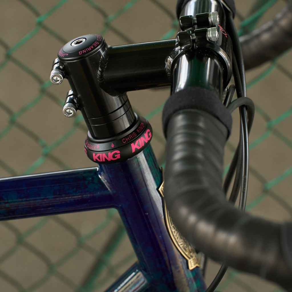 CHRIS KING* nothreadset 1 1/8 inch (two tone black punch) - BLUE