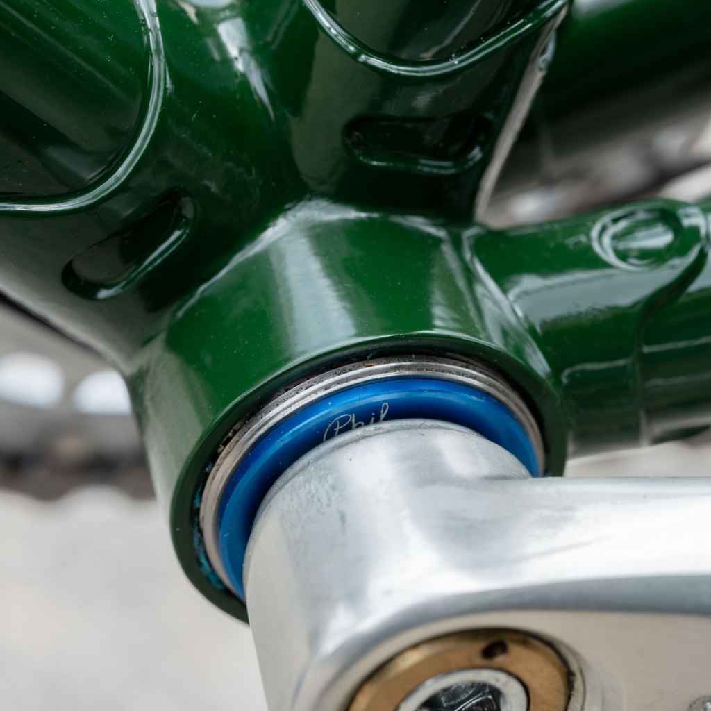 PHIL WOOD* bottom bracket mud guards (LTD gold) - BLUE LUG ONLINE