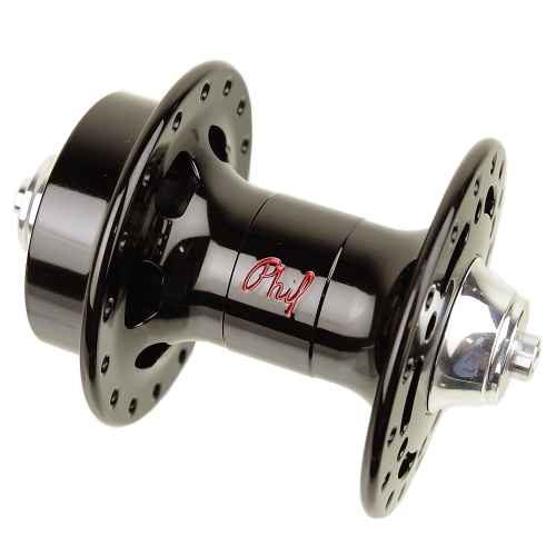 PHILWOOD* low flange track hub front (silver) - BLUE LUG