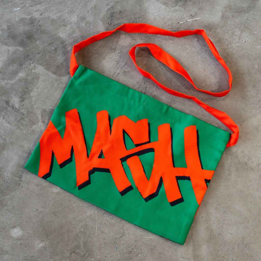 MASH* musette bag (green/orange) - BLUE LUG ONLINE STORE