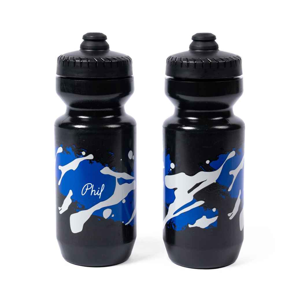 PHIL WOOD* splatter water bottle (blue) - BLUE LUG ONLINE STORE