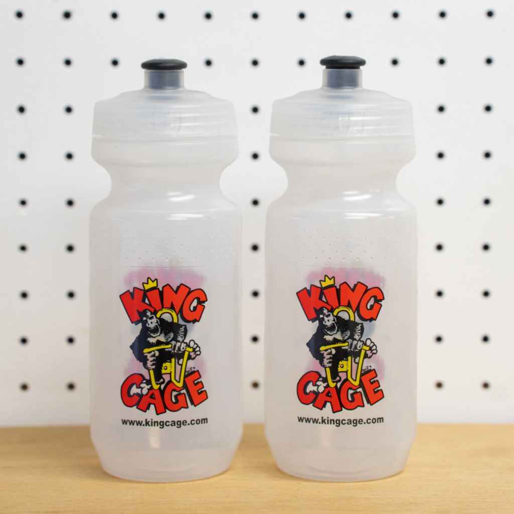 KING CAGE* classic water bottle (clear) - BLUE LUG ONLINE STORE