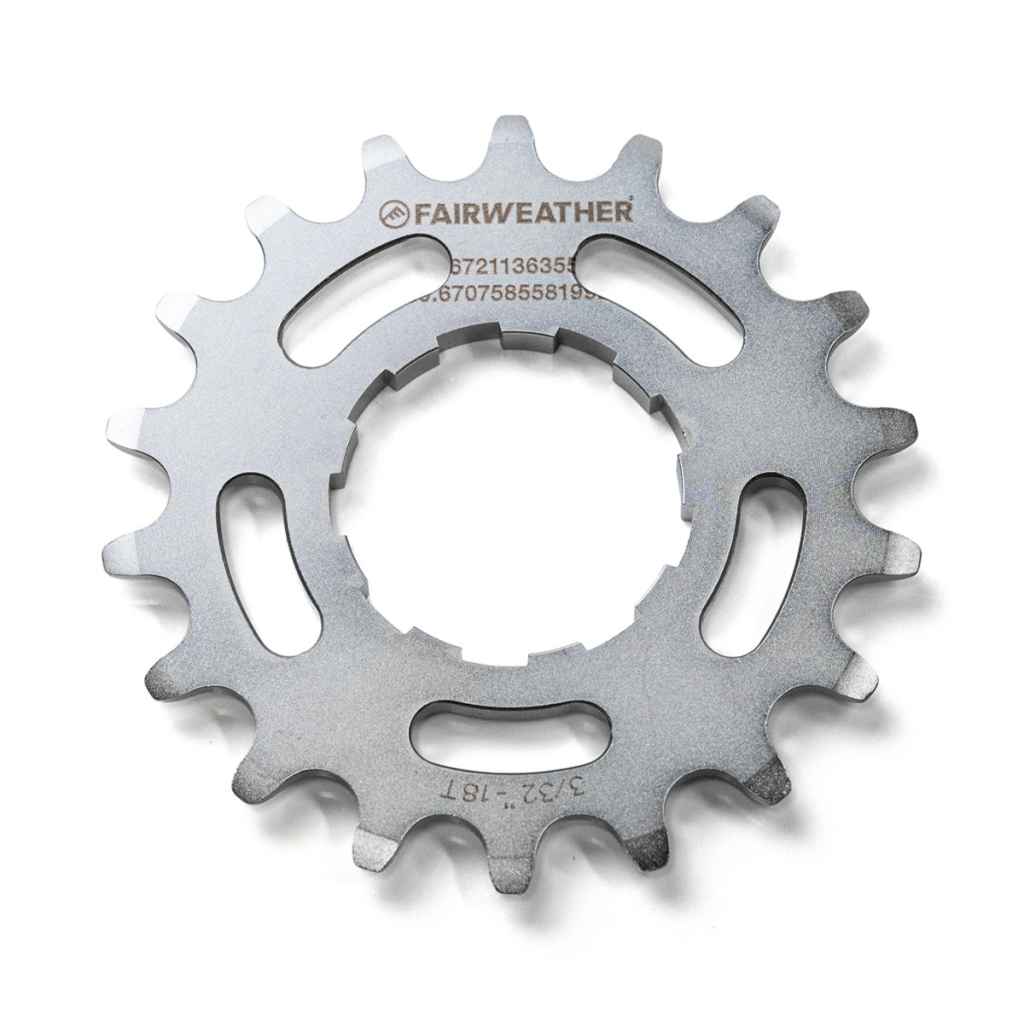 FAIRWEATHER* single speed spacer kit (silver/18t) - BLUE LUG