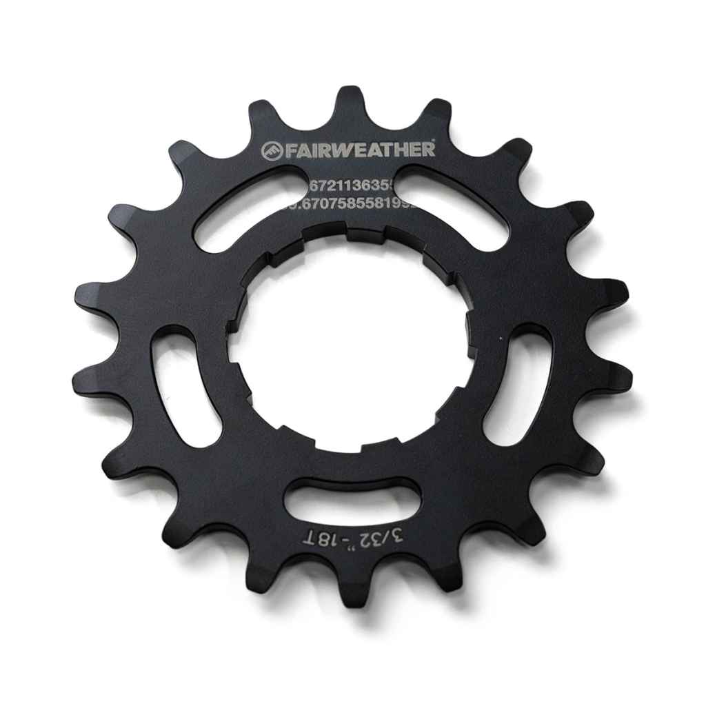 FAIRWEATHER* single speed spacer kit (black/18t) - BLUE LUG ONLINE