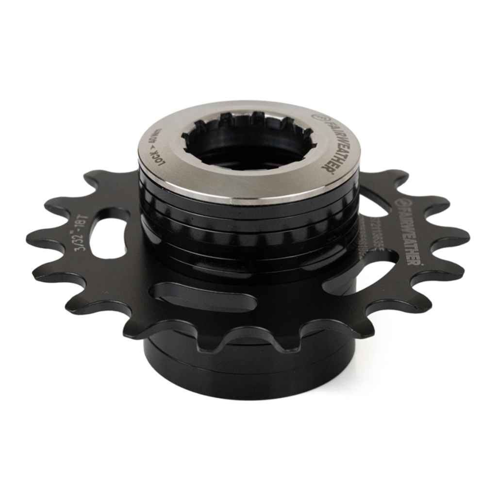 FAIRWEATHER* single speed spacer kit (black/18t) - BLUE LUG ONLINE FAIRWEATHER* single speed spacer kit (black/18t) - BLUE LUG ONLINE