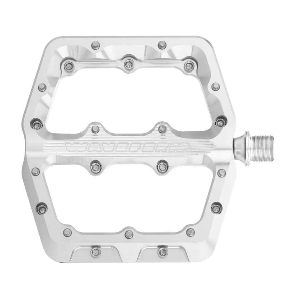 パーツ WOLF TOOTH WAVEFOAM SILVER LARGE WOLF TOOTH COMPONENTS* waveform pedal (large/silver) - BLUE LUG