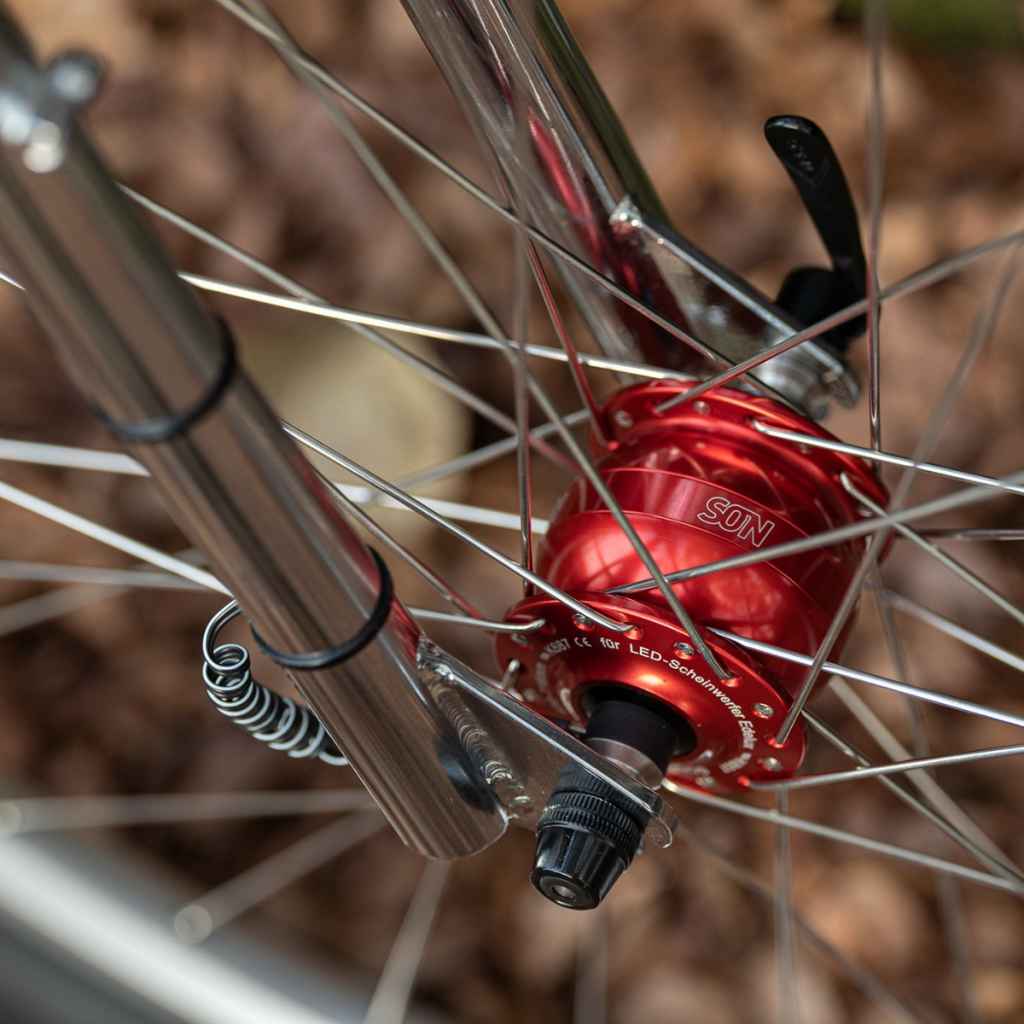 SON NABENDYNAMO* SON delux centerlock disc (red) - BLUE LUG