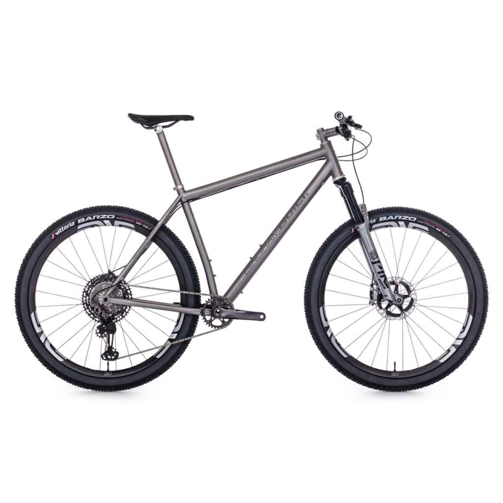 BINGHAM BUILT* titanium straight seatpost (pewter) - BLUE LUG