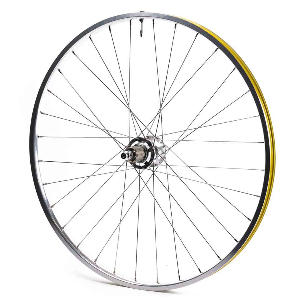 CRUST BIKES* dynamo&rim brake wheelset (polish/100/130mm) - BLUE