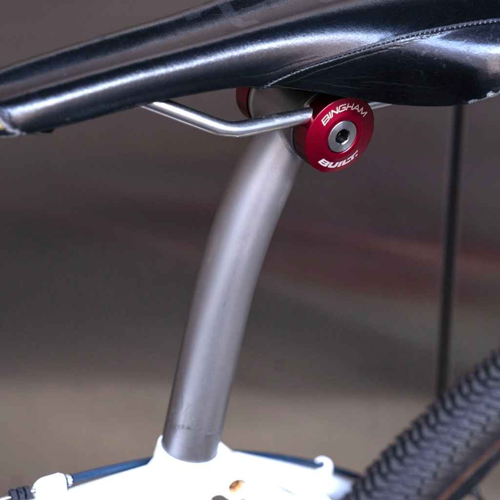 BINGHAM BUILT* titanium layback seatpost (pewter) - BLUE LUG