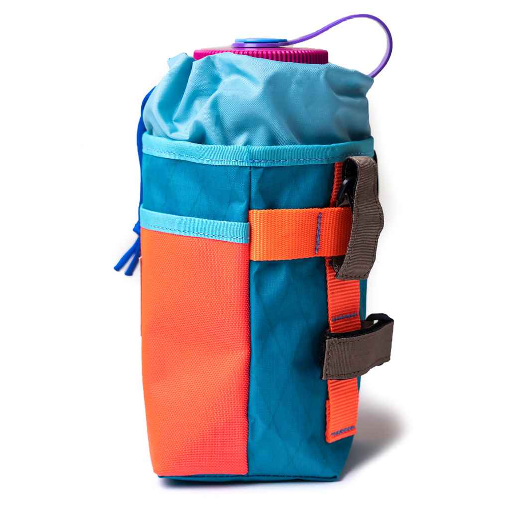 たけたハンドメイド　ステムポーチ　X-PAC 0.5リットル BLUE LUG* stem pouch (x-pac teal/flash orange) - BLUE LUG