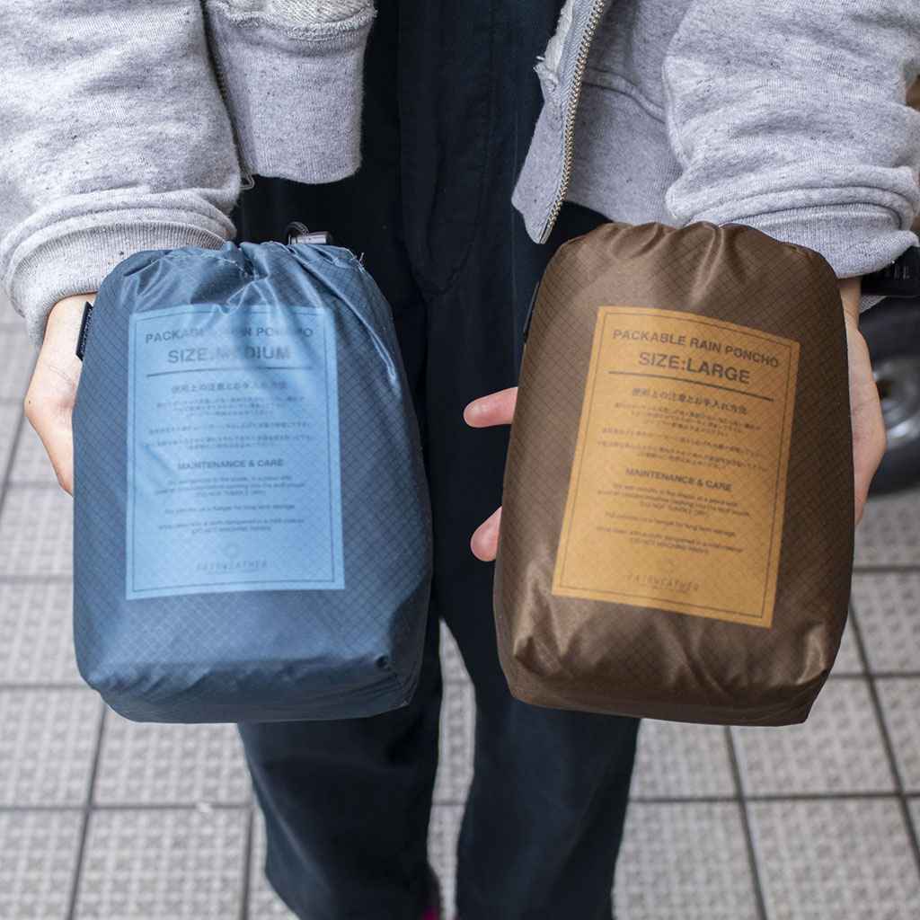 FAIRWEATHER ポンチョ (green/coyote）Lサイズ FAIRWEATHER packable rain poncho green/coyote Lサイズ
