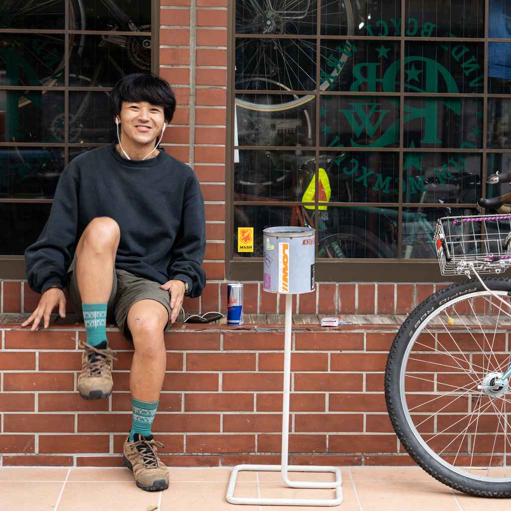 BLUE LUG×SOCKGUY* guardrail socks (green) - BLUE LUG ONLINE STORE