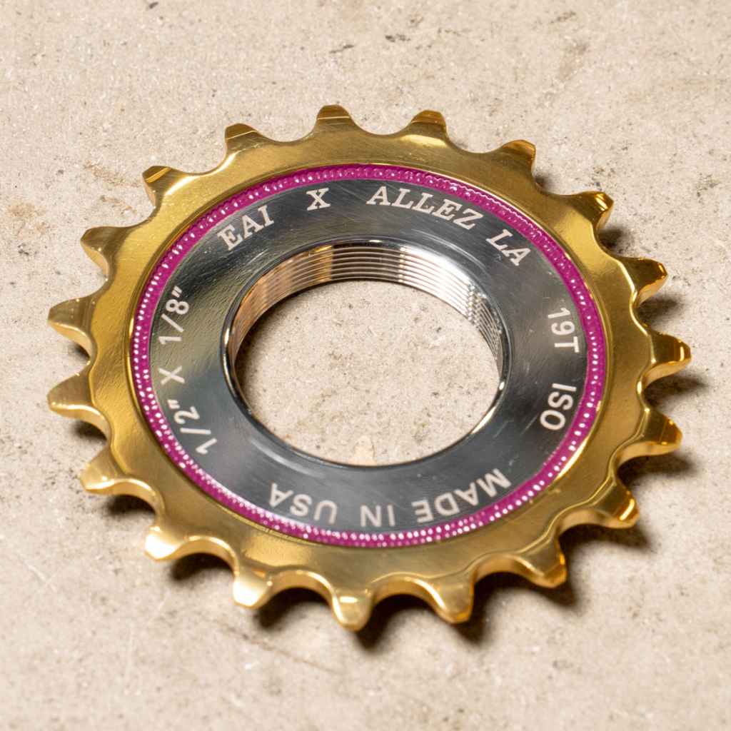 Euro-Asia Imports 固定ギア コグ 19T 1/2 x 1/8 EURO-ASIA IMPORTS × ALLEZ LA* gold medal pro track cog (19t