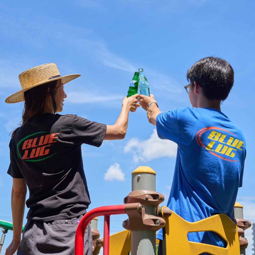 BLUE LUG* cheers t-shirt (blue) - BLUE LUG ONLINE STORE