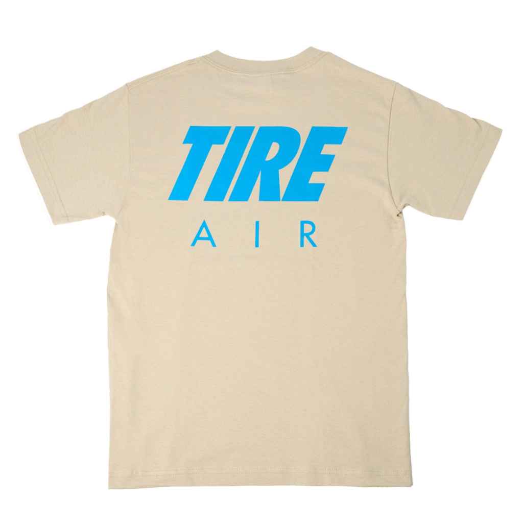 BLUE LUG* tire air t-shirt (sand) - BLUE LUG ONLINE STORE