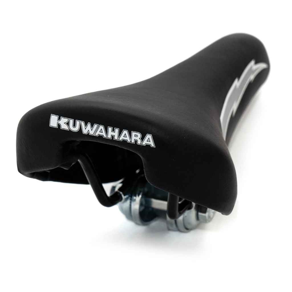 KUWAHARA* lightning saddle (black/silver) - BLUE LUG ONLINE