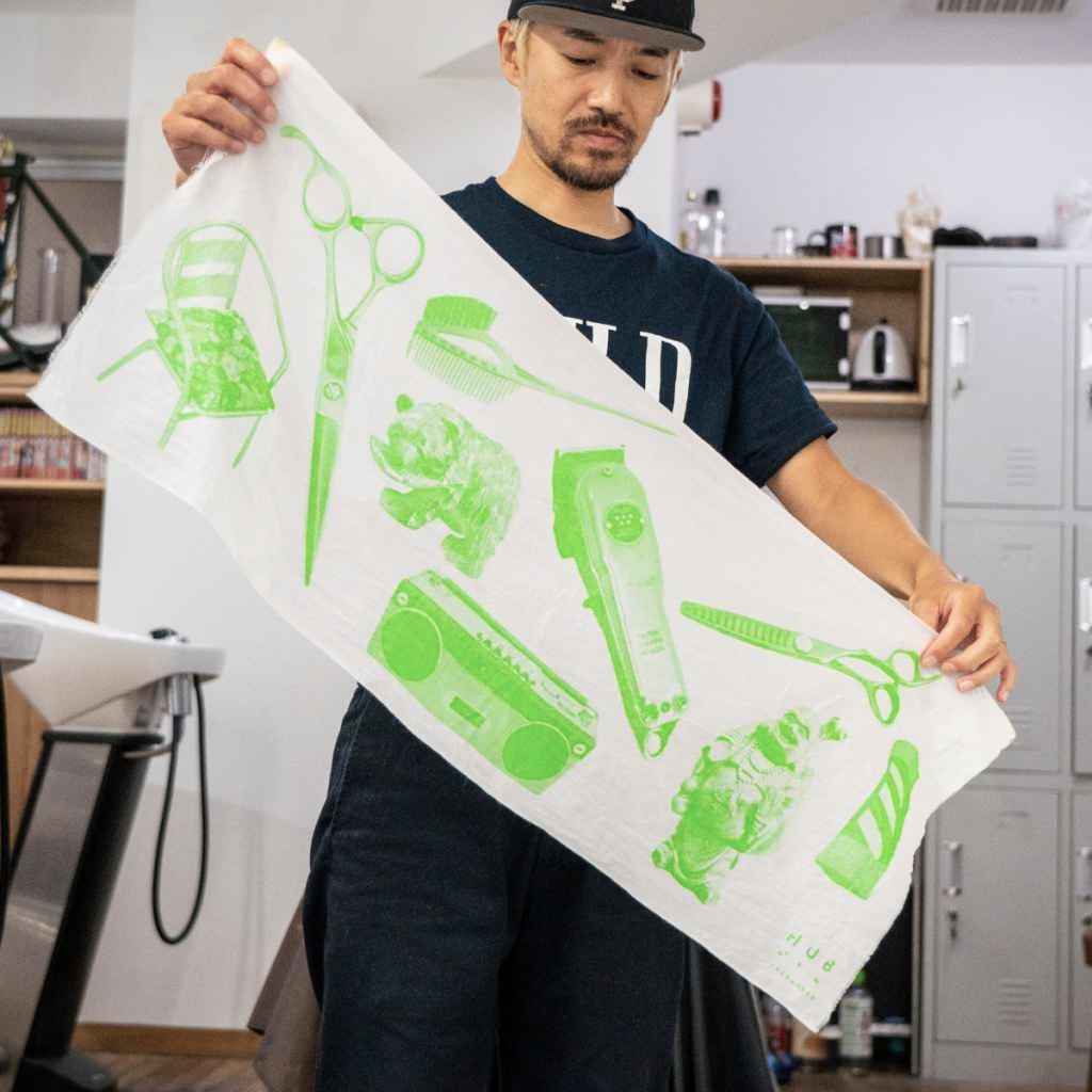 BLUE LUG* HUB barber tenugui towel - BLUE LUG ONLINE STORE