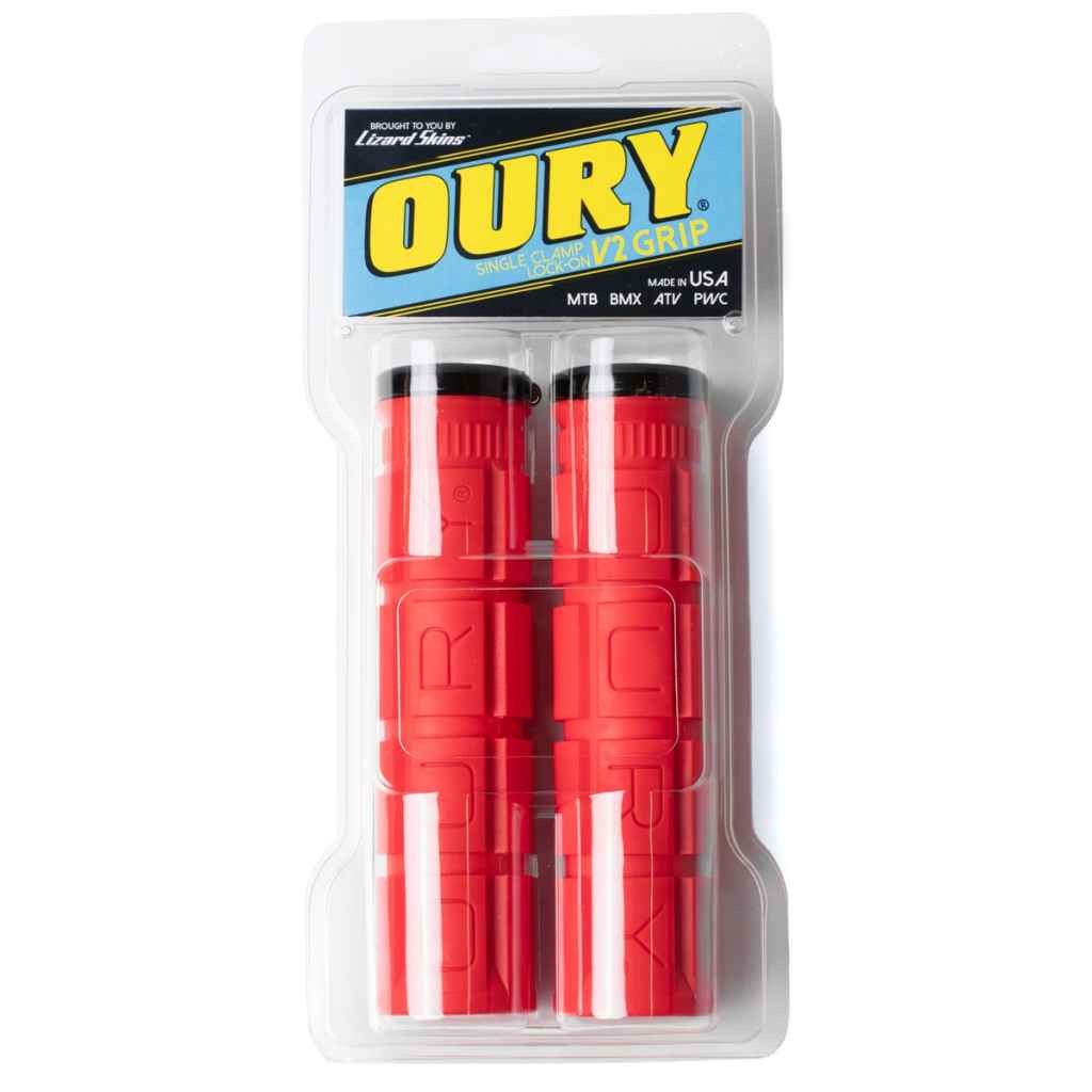 OURY* lock-on V2 grip (candy red) - BLUE LUG ONLINE STORE