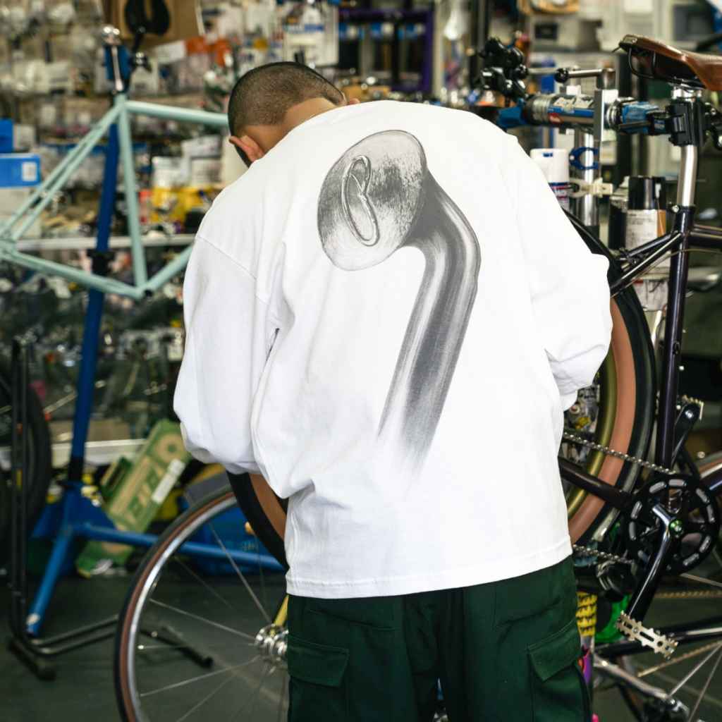 PHILWOOD* spoke head long sleeve t-shirt (white) - BLUE LUG ONLINE