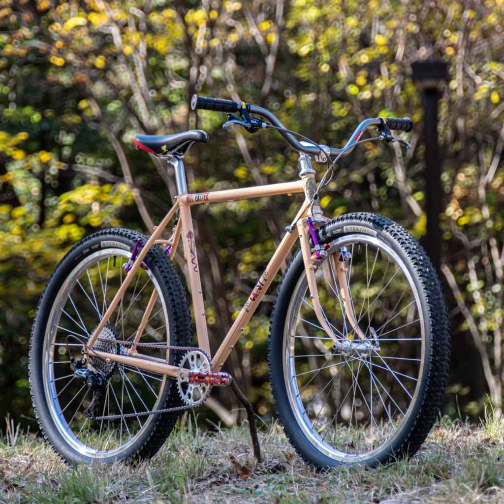 CRUST BIKES* nor'easter canti frame (pale orange) - BLUE LUG