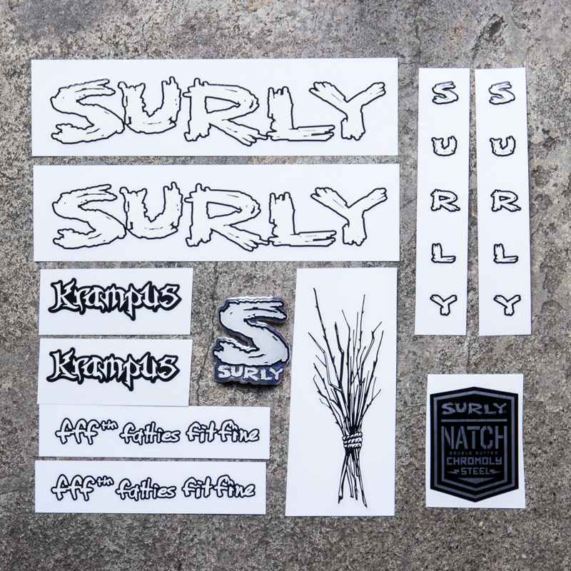 SURLY* krampus new frame decal set (white) - BLUE LUG ONLINE STORE