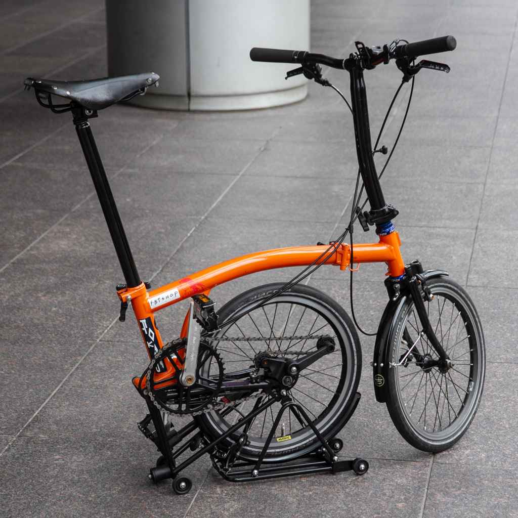 SIM WORKS* honjo Bros fender for brompton (silver) - BLUE