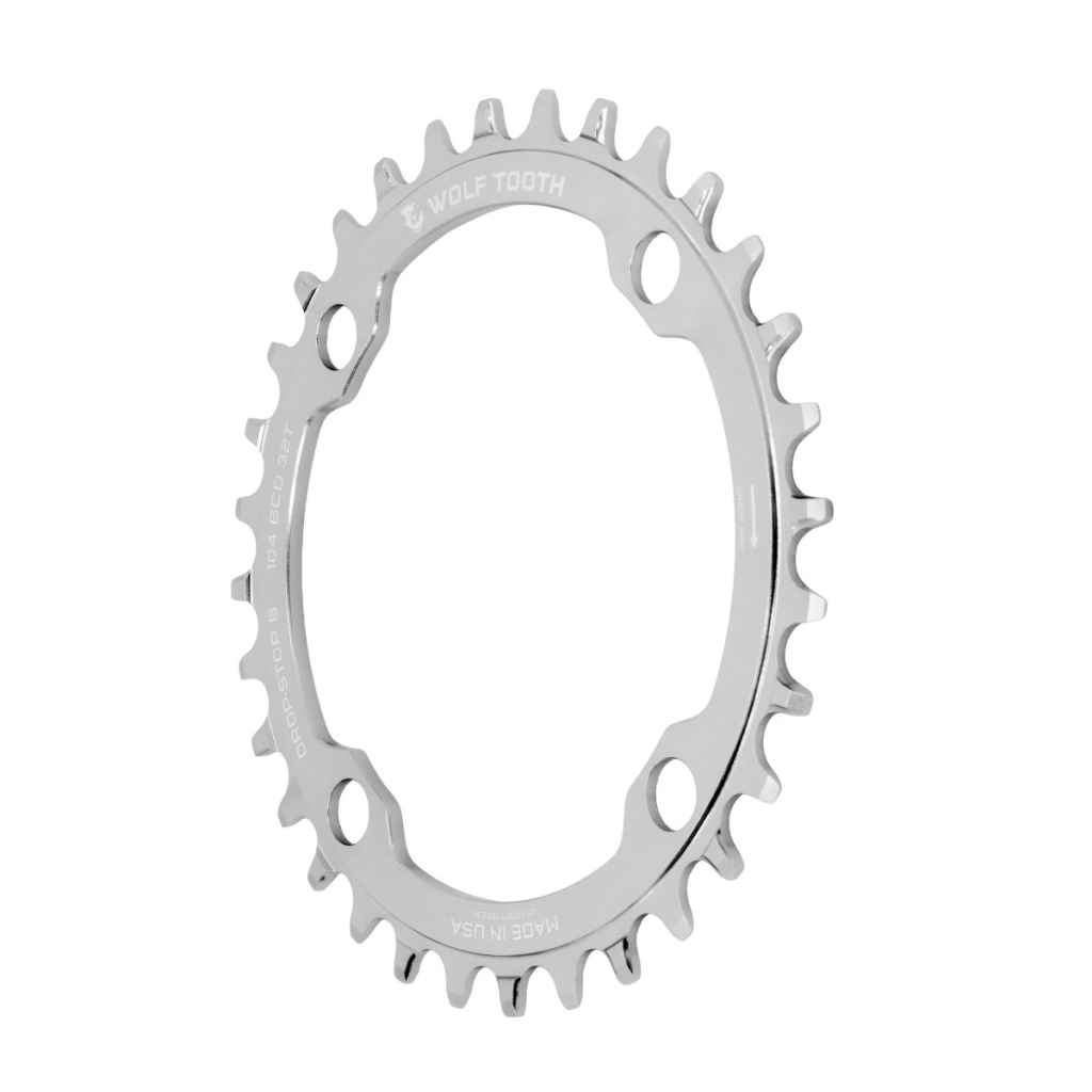 WOLF TOOTH* drop stop chainring (PCD104/silver) - BLUE LUG ONLINE