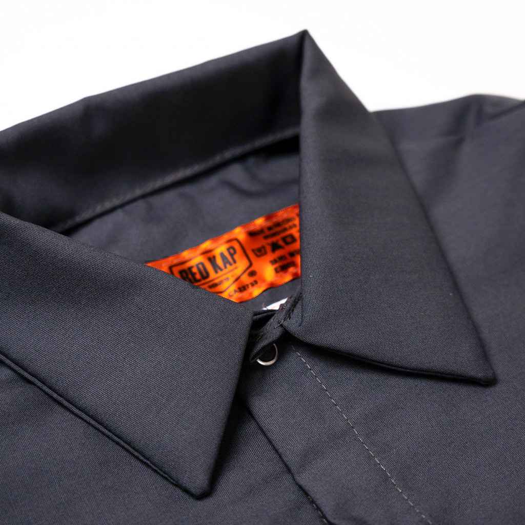 BLUE LUG* box cut mechanic short sleeve shirt (gray) - BLUE