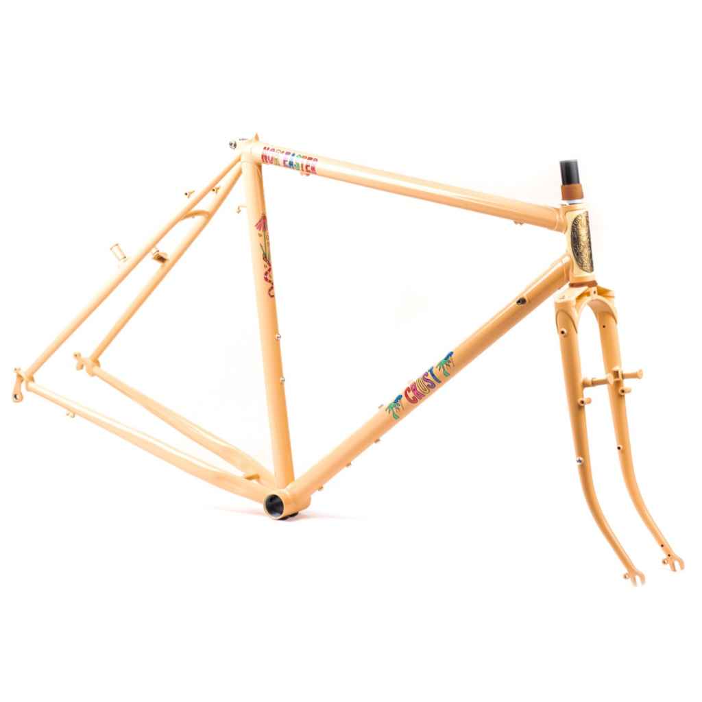 CRUST BIKES* nor'easter canti frame (pale orange) - BLUE LUG