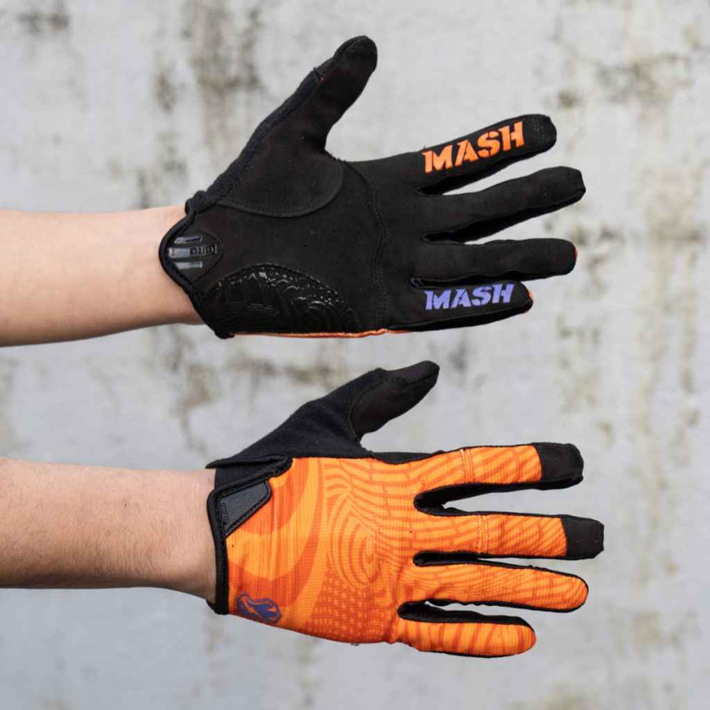 Giro MASH 自転車用グローブ オレンジと黒 MASH* DND glove (orange noise) - BLUE LUG ONLINE STORE