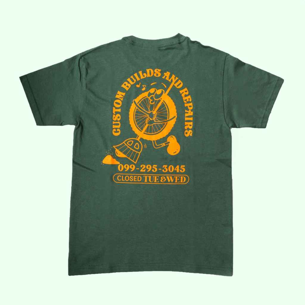 新品未使用　Tシャツ　Mサイズ　ブルーラグ　blue lug BLUE LUG* KAGOSHIMA shop t-shirt (forest green) - BLUE LUG