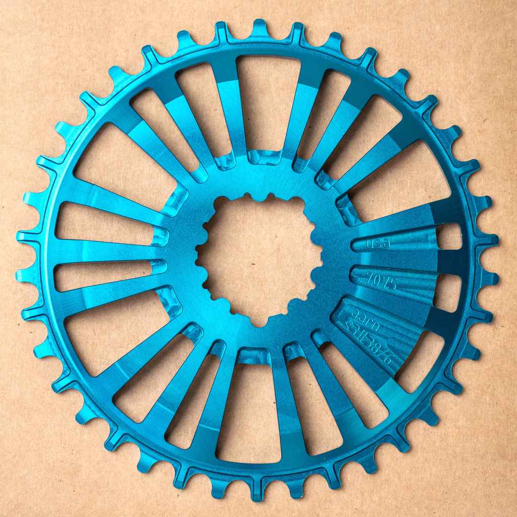 てなグッズや AARN* DM 1X chainring BL limited (teal) - BLUE LUG ONLINE STORE パーツ