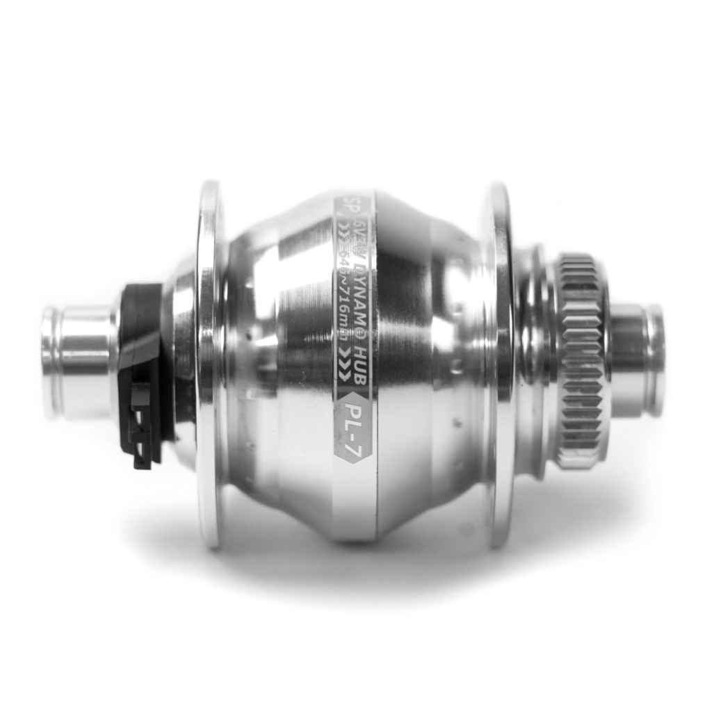 SHUTTER PRECISION* PL-7 dynamo disc hub (silver/24H) - BLUE