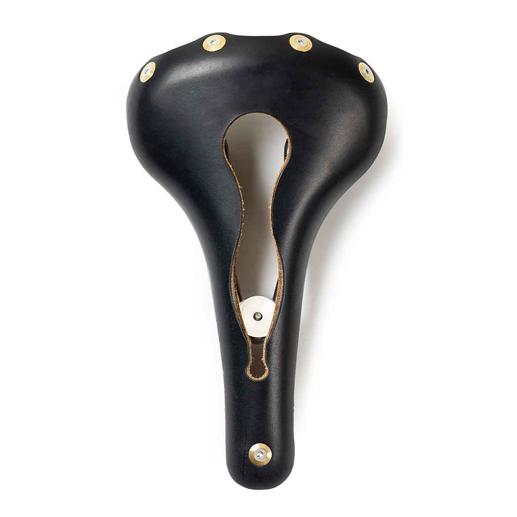 BERTHOUD* aravis open leather saddle (black) - BLUE LUG ONLINE STORE