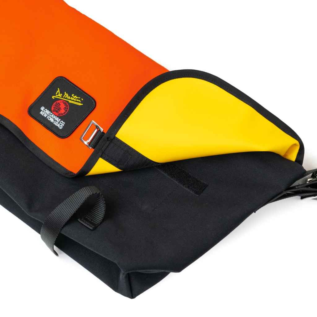 DE MARTINI* 3602 messenger bag (canvas black/orange) - BLUE