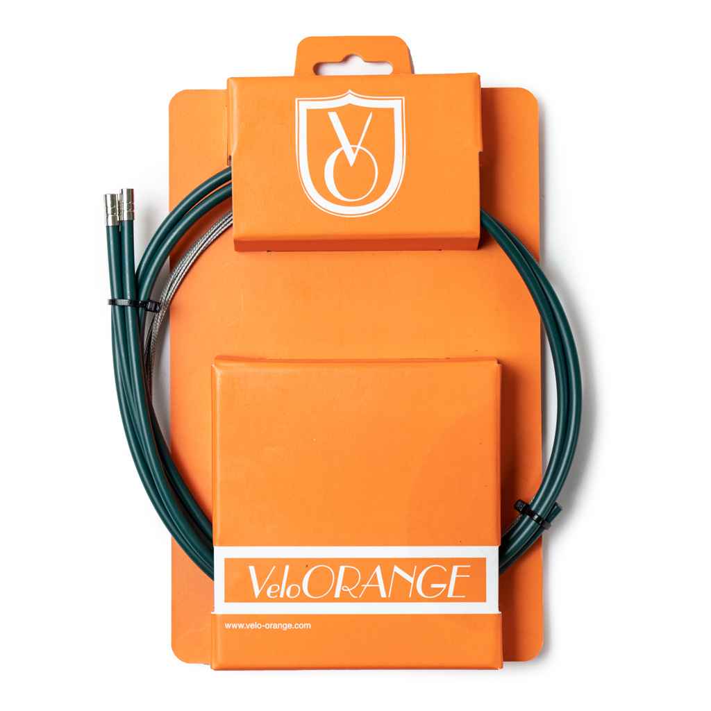 VELO ORANGE* outer&inner cable set (dark green) - BLUE LUG ONLINE