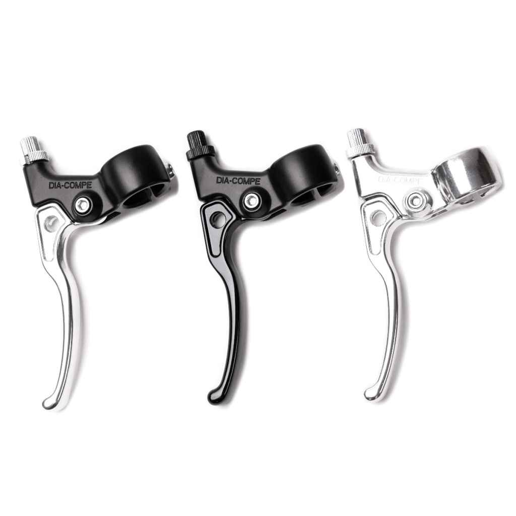 DIA-COMPE* tech-5 brake lever BL special (silver/black) - BLUE LUG