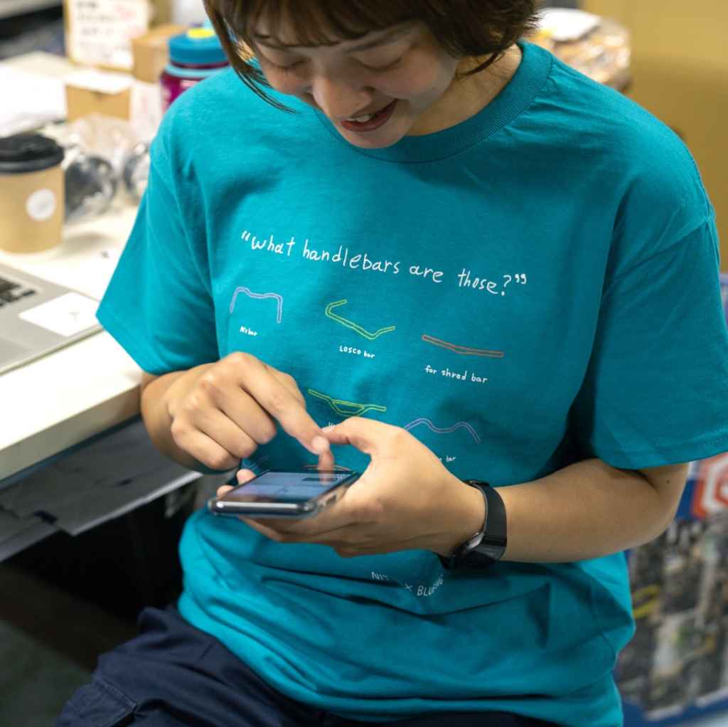 BLUE LUG* NITTO handlebar t-shirt (turquoise green) - BLUE LUG