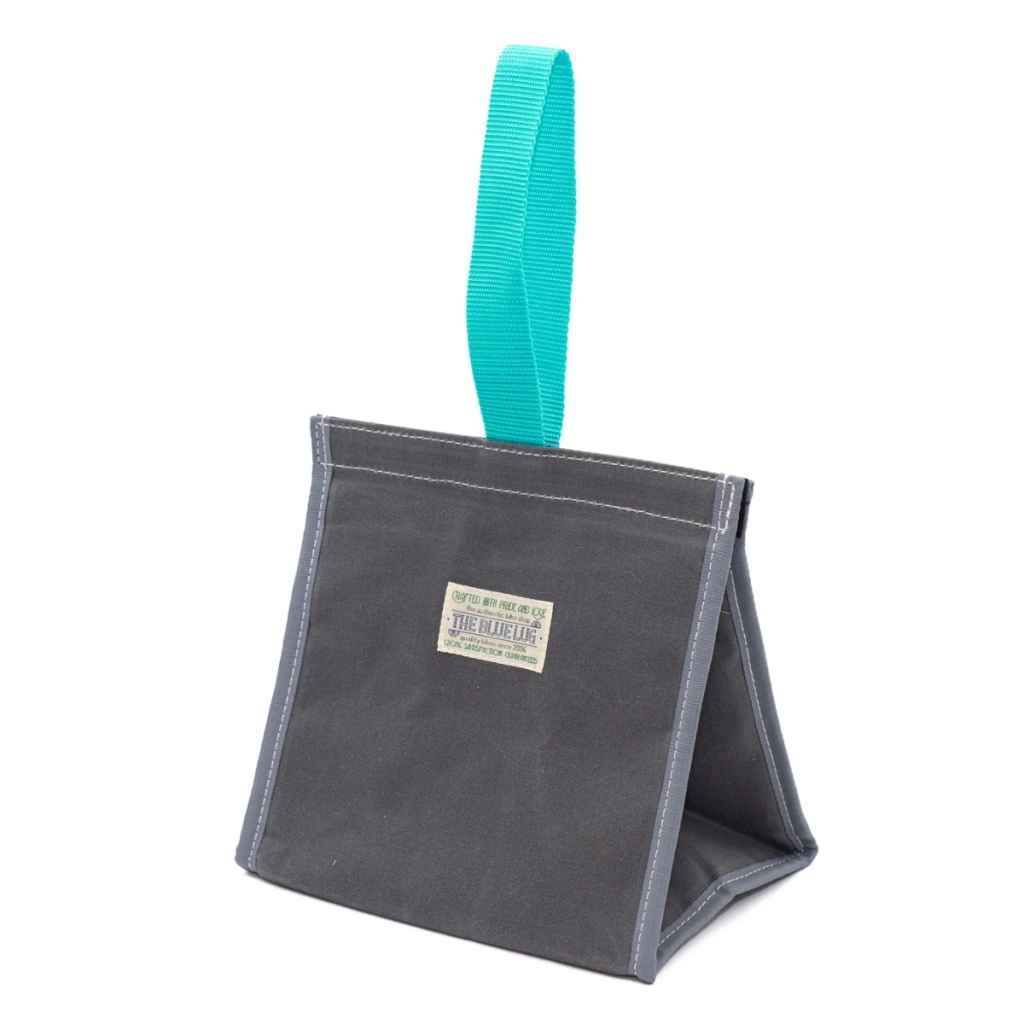 BLUE LUG ゴブラン織 ボディバッグ ブルーラグ 日本製 ウエポ BLUE LUG* cooler bag (wax grey/turquoise) - BLUE LUG ONLINE