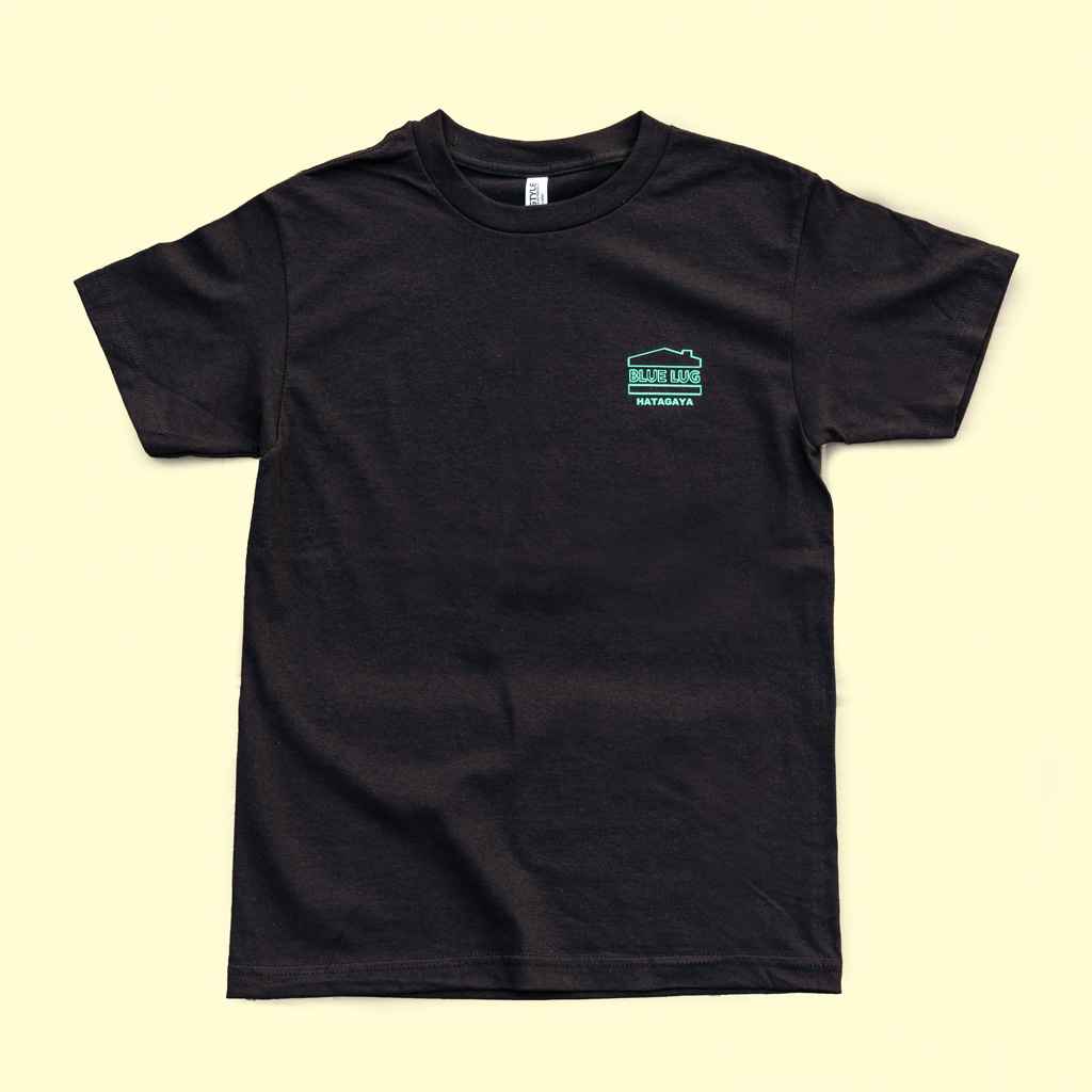 BLUE LUG* HATAGAYA shop t-shirt (black) - BLUE LUG ONLINE STORE