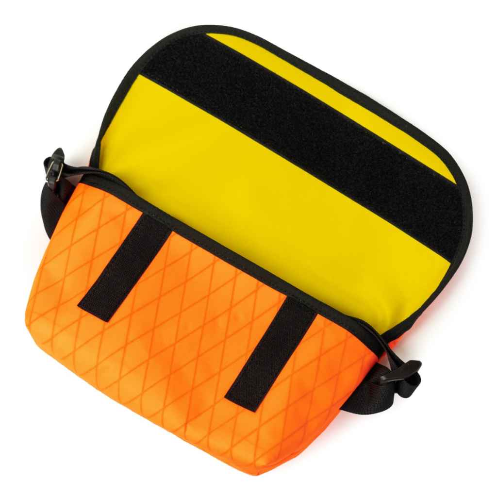 BLUE LUG* hip messenger (x-pac orange/blue reflector) - BLUE