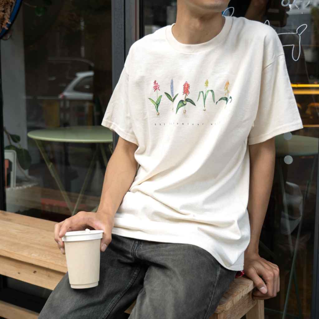 BLUE LUG* sai botanical works t-shirt (natural) - BLUE LUG