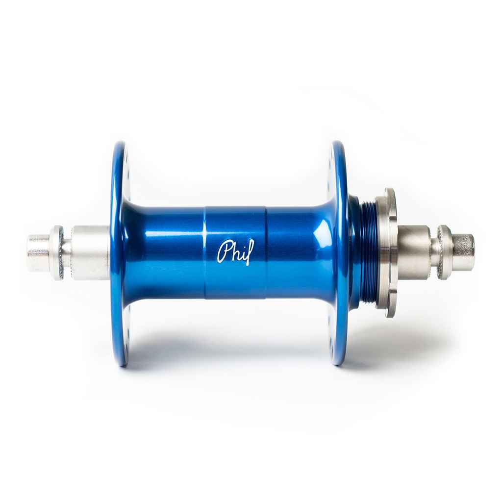 PHILWOOD* high flange track hub rear (blue/single cog