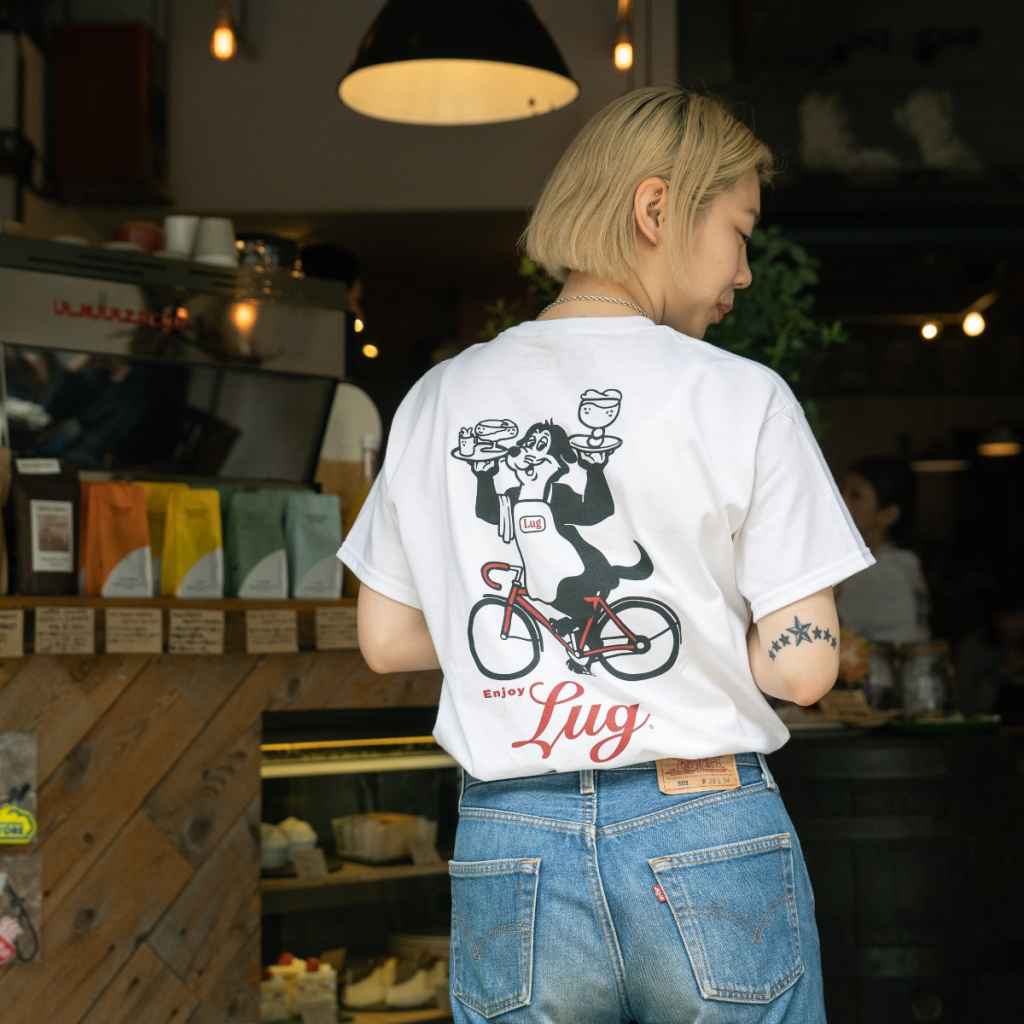 BLUE LUG* LUG dog t-shirt (white) - BLUE LUG ONLINE STORE