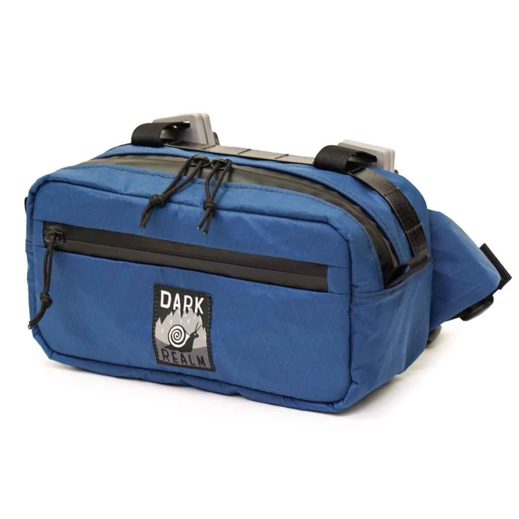 REALM* dual duty hip/handlebar bag XL (gator camo) - BLUE